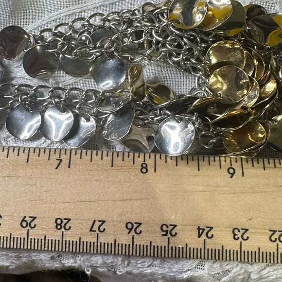 Gold & Silver Tone Statement Necklace - Picture 4 of 5